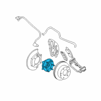 OEM 2004 Cadillac Escalade EXT Hub, Front Wheel(W/Wheel Speed Sensor) Diagram - 15233113