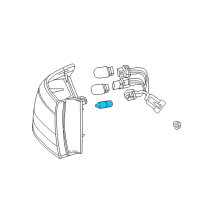 OEM 2015 Buick Verano Signal Lamp Bulb Diagram - 13500807