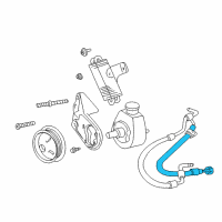 OEM 1997 Dodge Dakota Power Steering Hose Diagram - 52038181