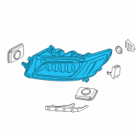 OEM 2019 Lincoln Continental Composite Headlamp Diagram - GD9Z-13101-E