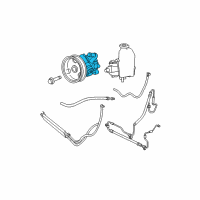 OEM 2006 Jeep Commander Power Steering Pump With Pulley Diagram - 52089339AC