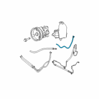 OEM 2010 Jeep Grand Cherokee Hose-Power Steering Return Diagram - 52089317AD