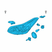 OEM 2017 Kia Sportage Driver Side Headlight Assembly Diagram - 92101D9111