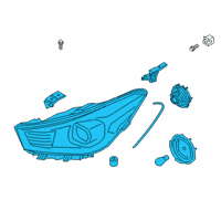 OEM 2022 Kia Rio Driver Side Headlight Assembly Diagram - 92101H9210