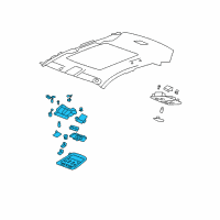 OEM 2012 Cadillac CTS Dome Lamp Assembly Diagram - 25822399