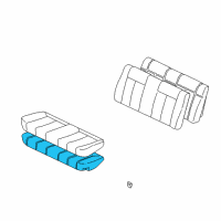 OEM Toyota Solara Pad, Rear Seat Cushion Diagram - 71503-AA020