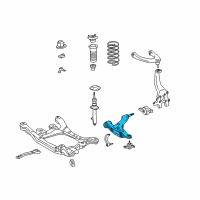 OEM Lexus RC F Front Suspension Lower Control Arm Assembly Right Diagram - 48620-30330