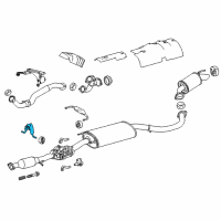 OEM 2019 Toyota Highlander Muffler & Pipe Support Bracket Diagram - 17572-0P100