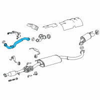 OEM Toyota Highlander Front Pipe Diagram - 17410-0P430