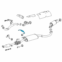 OEM 2016 Toyota Highlander Muffler & Pipe Support Bracket Diagram - 17573-0P110