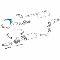 OEM Toyota Highlander Front Pipe Upper Support Diagram - 17571-0P170