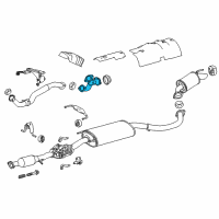 OEM 2014 Toyota Highlander Intermediate Pipe Diagram - 17403-0P160