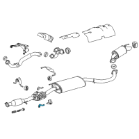 OEM 2019 Toyota Highlander Muffler & Pipe Pipe Diagram - 17402-31040