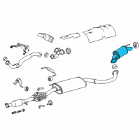 OEM 2015 Toyota Highlander Rear Muffler Diagram - 17430-0P360