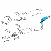 OEM 2016 Toyota Highlander Rear Muffler Diagram - 17430-0P360