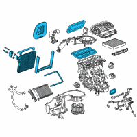 OEM 2014 Chevrolet Impala Evaporator Core Diagram - 84409866