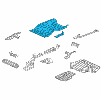 OEM 2015 Honda Civic Panel Set, RR. Floor Diagram - 04655-TR3-A00ZZ