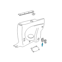 OEM 1987 Chevrolet Corvette Roof Lamp Bulb Diagram - 9433040