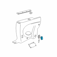 OEM 1991 Chevrolet Corvette Lamp Asm-Courtesy Diagram - 10199743