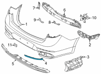 OEM 2020 Kia Cadenza REFLECTOR/REFLEX Assembly Diagram - 92405F6500