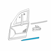 OEM 2005 Chrysler PT Cruiser Molding-Front Door Diagram - 5175276AA