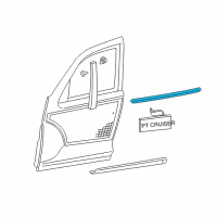 OEM 2004 Chrysler PT Cruiser Molding-Front Door Diagram - 5303624AB