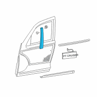 OEM Chrysler PT Cruiser Molding-B Pillar Diagram - 5288837AF