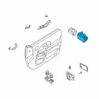 OEM 1999 Nissan Quest Switch Assy-Power Window, Main Diagram - 25401-7B212