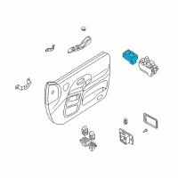 OEM 2000 Nissan Quest Switch Assy-Mirror Control Diagram - 25570-7B001