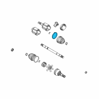 OEM 2006 Pontiac Montana Clamp, Front Wheel Drive Shaft Tri-Pot Joint Boot Outer Diagram - 89060342