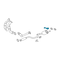 OEM Chevrolet Impala Bracket-Exhaust Muffler Rear Hanger Diagram - 10352560