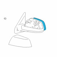 OEM Toyota Tundra Mirror Glass Diagram - 87903-0C010