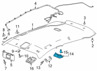 OEM 2022 Chevrolet Bolt EUV Dome Lamp Assembly Diagram - 42654418