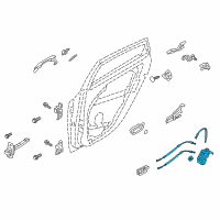 OEM 2017 Hyundai Elantra GT Latch Assembly-Rear Door, LH Diagram - 81410-A5100