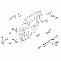 OEM 2017 Hyundai Elantra GT Door Lock Cable Assembly, Rear Diagram - 81491-A5000