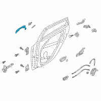 OEM 2014 Hyundai Elantra GT Door Handle Assembly, Exterior Diagram - 82651-A5050