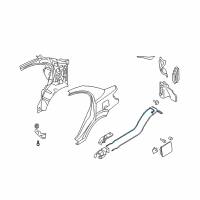 OEM 2010 Hyundai Accent Catch & Cable Assembly-Fuel Filler Diagram - 81590-1E000
