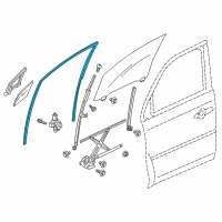 OEM 2020 Honda Ridgeline Channel, Left Front Door Run Diagram - 72275-TG7-A11