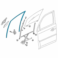 OEM 2018 Honda Pilot Channel, Left Front Door Run Diagram - 72275-TG7-A11