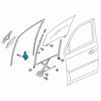 OEM 2018 Honda Ridgeline Motor Assembly, Left Front Window Diagram - 72255-TG7-A01