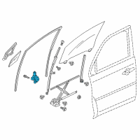 OEM 2016 Honda Pilot Motor Assembly, Left Front Window Diagram - 72255-TG7-A01