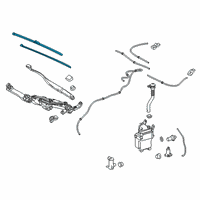 OEM 2021 Lexus RX450hL Front Wiper Blade, Left Diagram - 85222-0E081