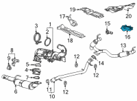 OEM 2021 GMC Yukon XL Tailpipe Extension Diagram - 84817175