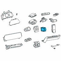 OEM 2022 Lexus UX200 Switch Hazard WARNI Diagram - 84332-76040