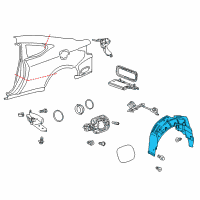 OEM 2016 Lexus RC300 Liner, Rear Wheel Housing Diagram - 65637-24030