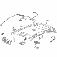 OEM Chevrolet Sunvisor Holder Diagram - 13375741