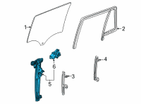 OEM 2022 Cadillac Escalade ESV Window Regulator Diagram - 84778820