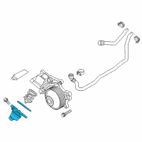 OEM BMW X3 Engine Coolant Thermostat Housing Diagram - 11-51-8-516-203