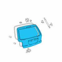 OEM 2001 Toyota Highlander Lift Gate Diagram - 67005-48130