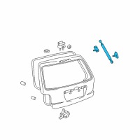 OEM 2004 Toyota Highlander Lift Cylinder Diagram - 68950-49155